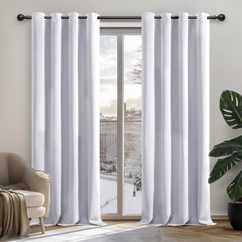 Deconovo Cortinas opacas para quarto moderno, 2 peças