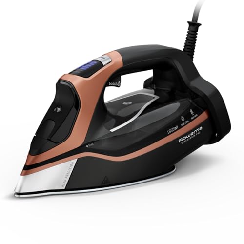 Rowenta Steamforce Pro Ferro a vapor de 3200 W, golpe a vapor de 75 g/min, distribuição ideal de vapor, 5 preajustes, proteção anti-gotejamento, função anticalcário, resistência a arranhões, DW9520