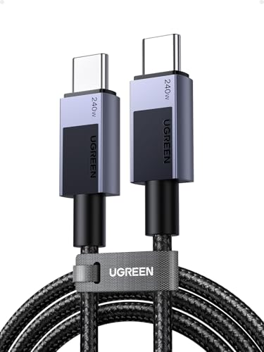 UGREEN Cabo USB C PD3.1 240W, tipo C carregamento rápido 140W 100W 60W, compatível com MacBook Air, iPhone 16/15 Plus Pro MAX, Galaxy S24 Ultra, Pixel 9/8/7, etc. 2M
