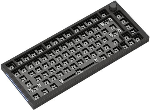 Glorious Gaming GMMK PRO 75% Barebones (apenas capa) - teclado gaming mecânico modular, TKL, capa de 1,5 kg, RGB, personalizável, interruptores de 5 pinos, distribuições americano/ANSI - preto