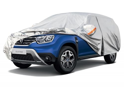 Kayme Capa de carro exterior, compatível com dácia/Renault Duster (2010-2025), capa para carro impermeável, respirável, anti-UV, anti-poeira, de 6 camadas, cobertura de carro com fecho de correr e