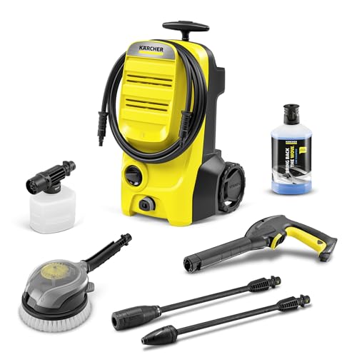 Kärcher Hidro-limpeza K 4 Classic Car, pressão: máx. 130 bar, fluxo: 420 l/h, desempenho de superfície: 30 m²/h, incluindo kit de carro, amarelo