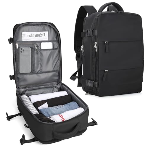 SZLX Mochila de viagem para mulher, mochila a vácuo, bagagem de mão 40 x 30 x 20 Ryanair Vueling Wizzair Easyjet, mochila de transporte impermeável para desporto, malas de viagem para computador