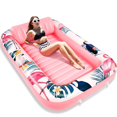 Subtail Tapete de piscina - insufláveis para piscina, flutuadores e piscina, tapetes insufláveis, piscina para adultos, tapete de praia - colchão insuflável insuflável adequado para piscina de praia
