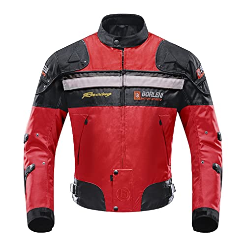 BORLENI Casaco de mota à prova de vento motocicleta armadura de equipamento de proteção outono inverno verão para homem de toda estação