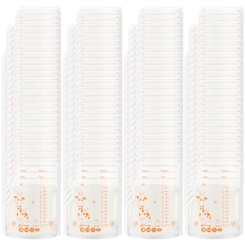 Aolso Armazenamento leite materno, pacote de sacos de armazenamento de leite materno de 250 ml, 130 peças saco de congelação leite materno sacos de recolha de leite materno coletor de leite materno