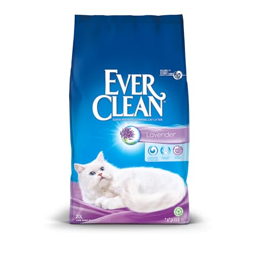 Ever Clean Areia aglomerante com perfume de lavanda 20 litros, lavandaria, 20 l