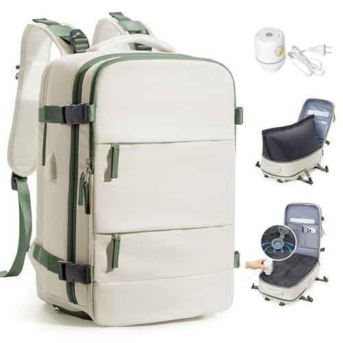 SZLX Mochila de viagem para mulher, mochila a vácuo, bagagem de mão 40 x 30 x 20 Ryanair Easyjet, mochila de transporte impermeável para desporto ao ar livre, malas de viagem para computador portátil