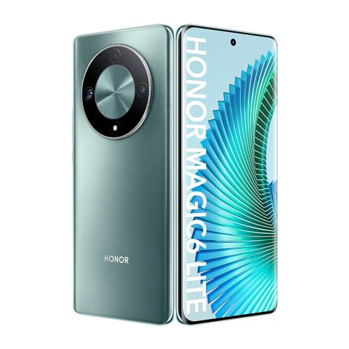 HONOR Magic6 Lite 5G Smartphone 8 GB 256 GB, ecrã curvo AMOLED de 6,78" de 120 Hz, câmara tripla de 108 MP, Android 13, Dual Sim, Google Play, NFC, verde