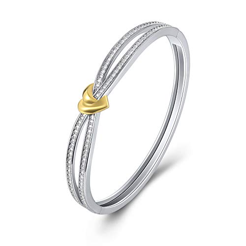 Angelady Infinity Bracelet Pulseira de mulher pulseira de prata banhada a ouro de 18 K presentes de aniversário para mulheres meninas - com requintada caixa de presente