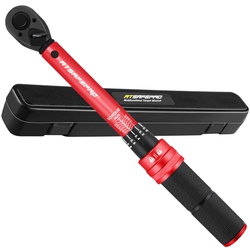 ATsafepro Chave dinamométrica 1/4'' 3-25 Nm, chave dinamométrica bicicleta dupla direção ajustável 72 dentes, chave dinamométrica precisão ± 3% ara bicicleta de estrada e montanha