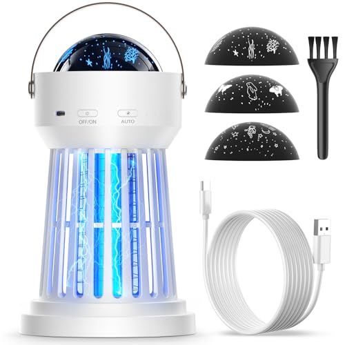 Shadowin Candeeiro LED anti-mosquitos, poderoso extrator de moscas, armadilha de teto (três padrões), adequado para quarto, jardim, exteriores, campismo, etc.
