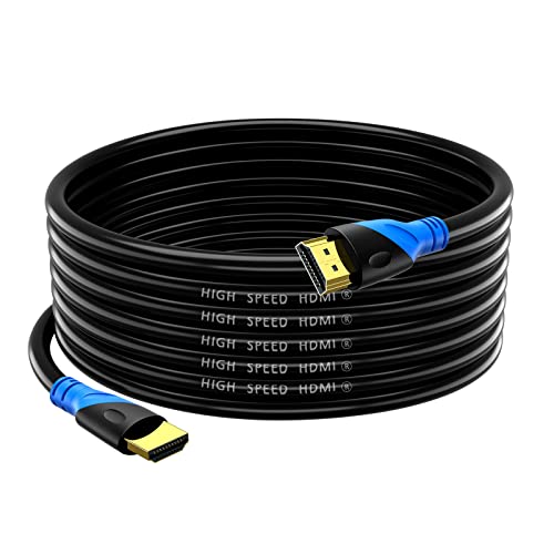 Rommisie Cabo HDMI 4K/60HZ 12M (HDMI 2.0,18 Gbps) conectores banhados a ouro de ultra alta velocidade, retorno de áudio Ethernet, vídeo 4K, FullHD1080p 3D compatível com Playstation Arc PC HDTV