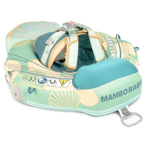 HECCEI Flutuador para bebé, Mambobaby Non insuflável piscina bebé com guarda-sol Baby Swimming Float Pool Toy de 3 a 24 meses