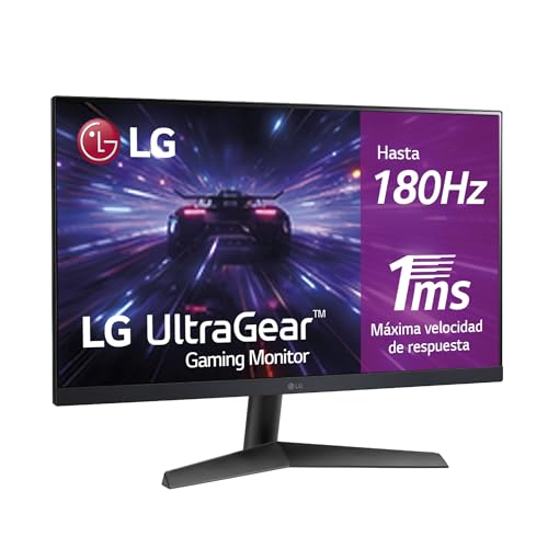 LG 27GS60F-B Monitor de jogos ultragear, 27", Full HD 1080p, (1920x1080), AMD FreeSync, compatível com NVIDIA G-Sync, 180Hz, 1 ms, 16:9, painel IPS, preto