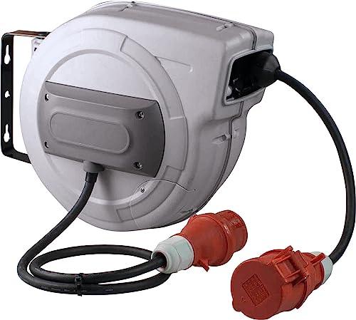 as - Schwabe 12648 Rebobinador automático de cabos CEE, para obras e oficinas