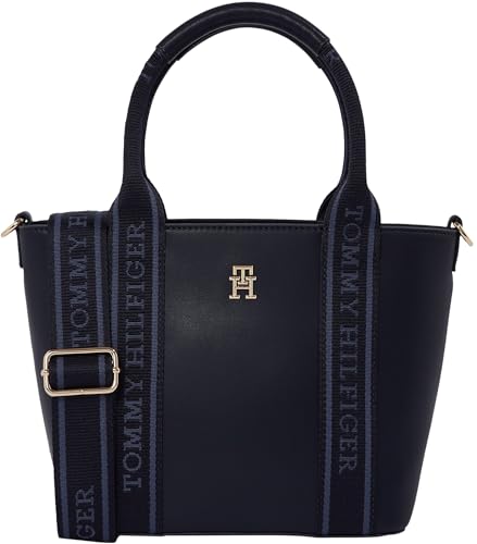 Tommy Hilfiger TH Logotape Mini Tote Aw0aw17201, Bolsa para Mujer, Talla única