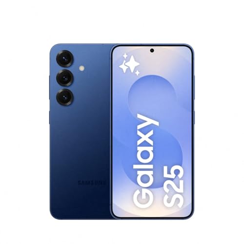 Samsung Galaxy S25 128 GB Telefone celular com IA, Galaxy AI, 12 GB RAM, câmara 50 MP, Dual SIM, IP68, garantia do fabricante 3 anos + 1 ano extra, cor azul-marinho (versão espanhola)