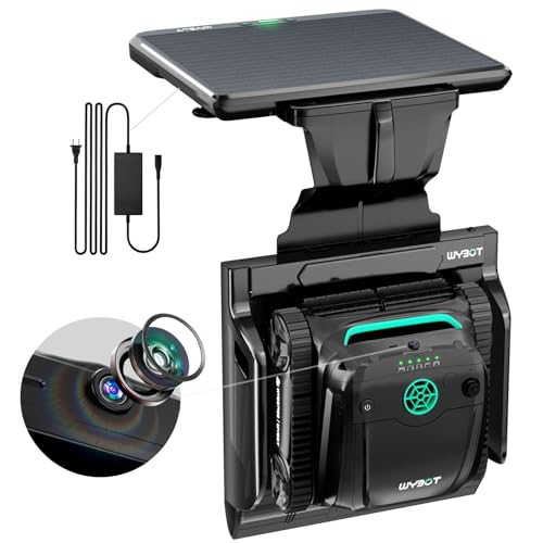 WYBOT S2 Solar Vision Robot Limpador de piscinas, com câmara com IA, carregamento solar, retorno e carregamento automáticos, limpeza programada aprimorada, limpeza por zonas, sistema de absorção 3D