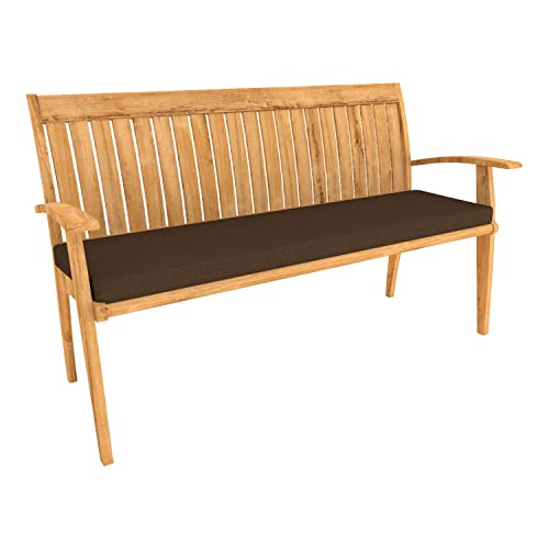 POKAR Almofada para banco de jardim almofada de cadeira interior / exterior almofadas de banco móveis almofada de assento (100 x 50 x 5, castanho)