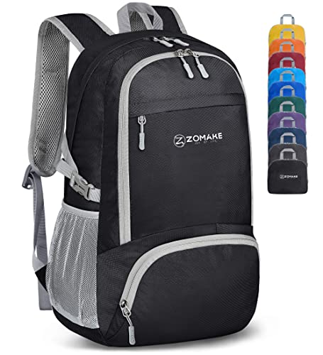ZOMAKE Mochila dobrável leve - mochilas de caminhada pequena mochila com resistência à água 30 l para homem mulher viagem trekking desporto