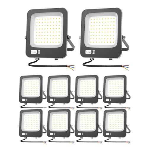Fosingut Focos LED para exterior, 50 W, IP66 impermeável projetor LED exterior, 3000 K branco quente super brilhante focos interior, luz de segurança Floodlight para jardim, garagem, pátio, terraço-10