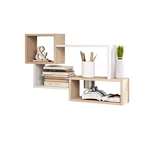 Selsey Painel de parede Kassi grande cor sonoma claro/branco mate