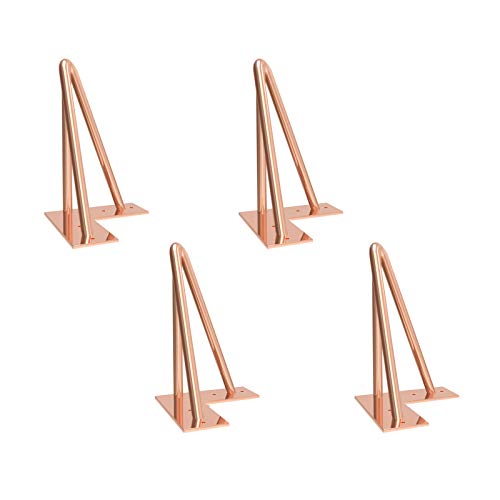 4 pernas de mesa pernas Hairpin pernas de garfo para mesa de aço pernas móveis robustos com parafusos e bases protetoras
