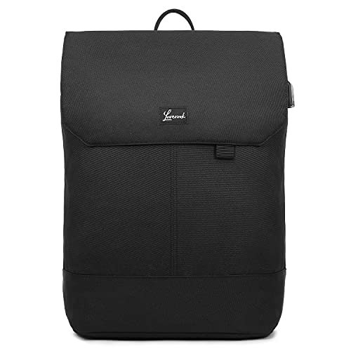 LOVEVOOK Mochila portátil mulher, 15,6 polegadas mochila anti-roubo impermeável elegante para computador portátil com carregamento USB para viagens, universidade, negócios-preto