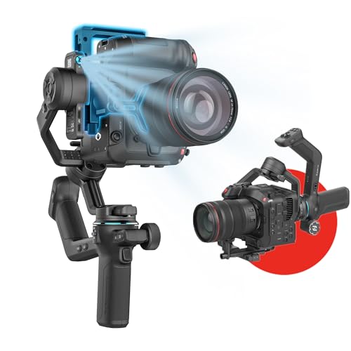 FeiyuTech SCORP-C2 Estabilizador de câmera DSLR e câmara sem espelho, com rastreamento AI integrado, disparo vertical nativo, capacidade de 7,72 LB para Canon/Sony/Panasonic/Nikon/Fujifilm