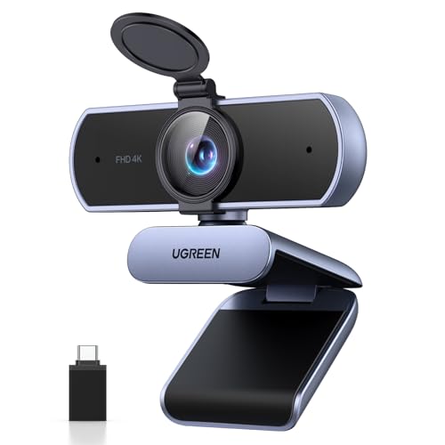 UGREEN Webcam 4K 30FPS Ultra HD USB Webcam para computador foco fixo plug and play para Windows MacOS Linux Streaming Youtube Skype Call Video Zoom videoconferência