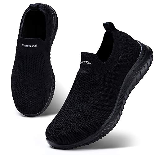 HKR Sapatilhas Slip-On para mulher, confortáveis e leves para correr trabalhar passear