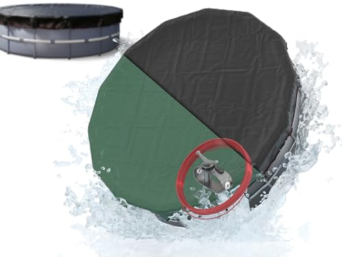 Planenfux® Ø 366 cm Cobertor de inverno redondo para piscinas de Ø 320 - 366 cm) | 2 em 1 de Material PE de 200 g/m² | UV-resistente | Tela solar inverno/verão Ø 420 cm, lona de piscina redonda