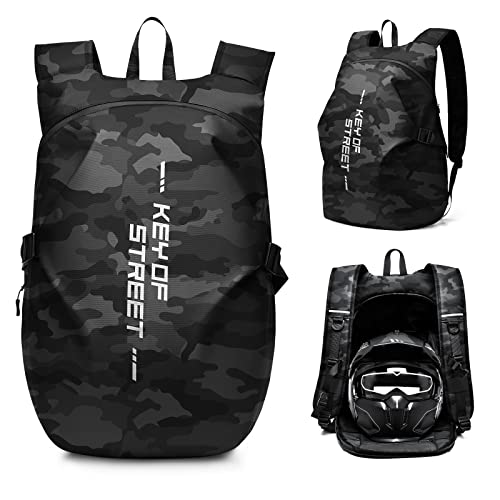 HYC00 Mochilas de motocicleta para homens, mochila impermeável para capacete, acessórios de motocicleta, malas para laptop, mochilas de viagem, malas escolares para estudantes