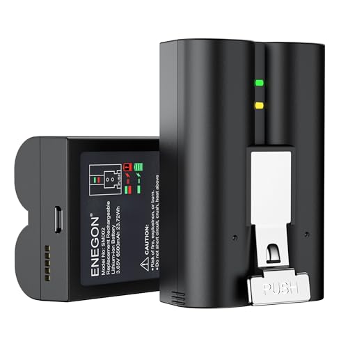 ENEGON Bateria dupla 6500 mAh 3,65 V com carregamento rápido micro USB - compatível com Ring Video Doorbell 2/3/4/3 Plus, Stick Up CAM 2da/3ª geração, Spotlight CAM Battery (substituição 5AT3S3)