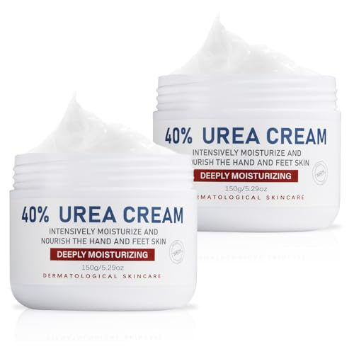 OUKEYA Creme ureia a 40%, creme pés secos e rachados, loção hidratante para pés, elimina calos anti-fissuras, creme para as mãos reparador, creme saltos rachados, creme corporal, 150 g embalagem de 2