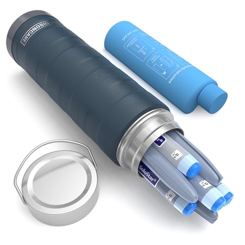 DISONCARE 74H Geladeira portátil insulina para viagem, frigorífico medicamentos portátil TSA bolsa de insulina estojo frio para diabéticos com 2 refrigerador e QR alerta médico (vermelho)