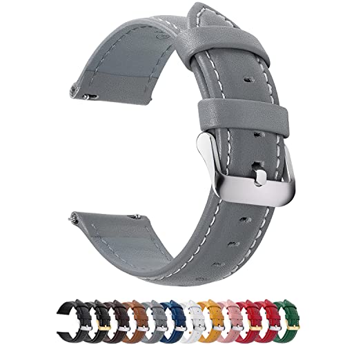 Fullmosa Axus, Pulseira de pele, 12 cores, para relógio, Huawei, Samsung, 14 mm, 16 mm, 18 mm, 19 mm, 20 mm, 22 mm, 24 mm