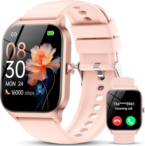 CASCHO Relógio inteligente mulher, 1,85" HD Smartwatch mulher com chamadas, Whatsapp notificações, Smart Watch com podómetro/pulsómetro/SpO2/monitor de sono, 115 modos de desporto, IP68 impermeável
