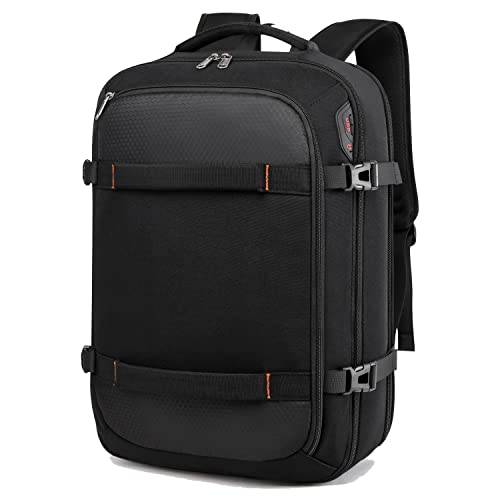 Mochila computador portátil, mochila anti-roubo impermeável com fecho mochila de homem 17,3 polegadas mochila portátil com abertura de carregamento USB, para estúdios, viagens ou trabalho, 2126 Bk, 17