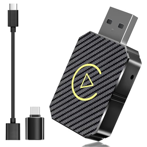Adaptador Carplay sem fio, para converter CarPlay com cabo sem fio, converta adaptador Carplay com cabo sem fios para controlo sem fios Plug & Play Carplay compatível iOS 10+
