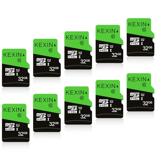 KEXIN Cartão micro SD de 32 GB classe 10 ultra micro SDHC UHS-I cartão de memória C10, U1, pacote de 10 cartões micro SD
