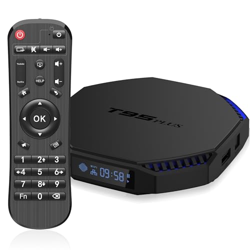Android TV Box, T95PLUS S905 X4 Android 11,0 Box, 4 GB RAM 64 GB ROM Quad Core Arm Cortex-A55, compatível com WiFi de 2,4 GHz/5 GHz 6 8K HD e 2 portas USB (USB 2.000 +3.0) TV Box 2024