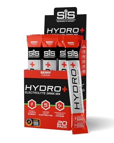 Science in Sport HYDRO Electrolyte Drink Mix 20 x 4,5 g Bagas misturadas - eletrolitos em pó veganos, bebida desportiva em pó com vitamina C e 5 eletrólitos importantes