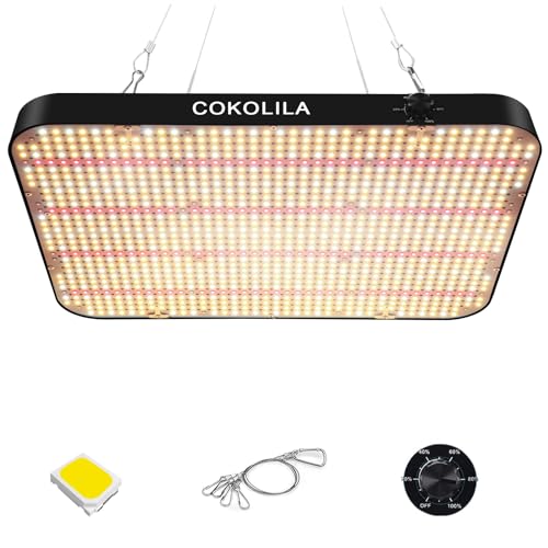 COKOLILA Candeeiro de cultivo LED regulável, 2000 W candeeiro de planta de espectro completo com 1188 LEDs, função de corrente de margarida UV e IR, Grow Light para plantas de interior, legumes,