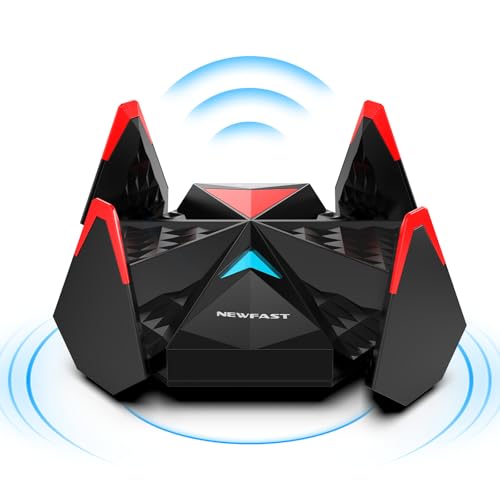 NEWFAST AXE5400 Adaptador WiFi 6E potente USB para PC, Tri-Banda antena WiFi USB para PC longo alcance, suporta MU-MIMO e OFDMA, compatível com Windows 10/11