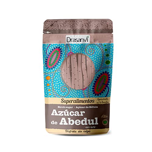 DRASANVI Açúcar de bétula puro, Xilitol de baixa caloria, para proteger o esmalte dos dentes e gengivas, adoçante 100% natural baixo índice glicémico, superalimento zero calorias, 300 g
