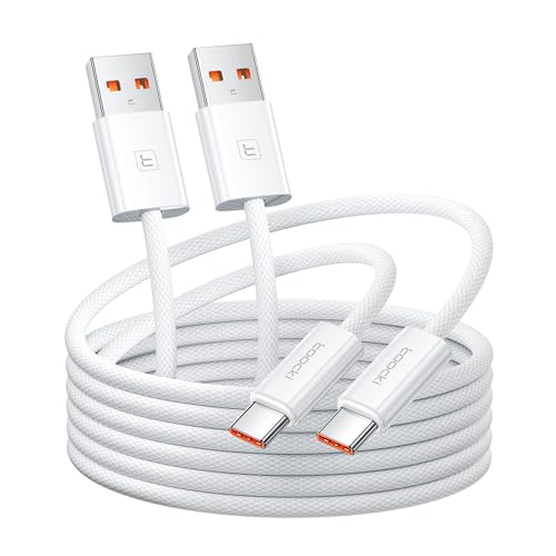 toocki Cabo USB C [2 Pack 2 M+2 M] cabo USB tipo C nylon cabo USB A USB C carregamento rápido para iPhone 16 Pro MAX, Samsung Galaxy S24 S23 S22 S21 S20 S10 S9 S8 Note10, Huawei P60 / MMMM. ate 60/55