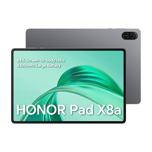 HONOR Pad X8a Tablet Wi-FI de 11 polegadas, 4 GB + 128 GB, ecrã 90 Hz FullView, bateria 8300 mAh, 4 altifalantes, metal Body, Android 14, Space Grey