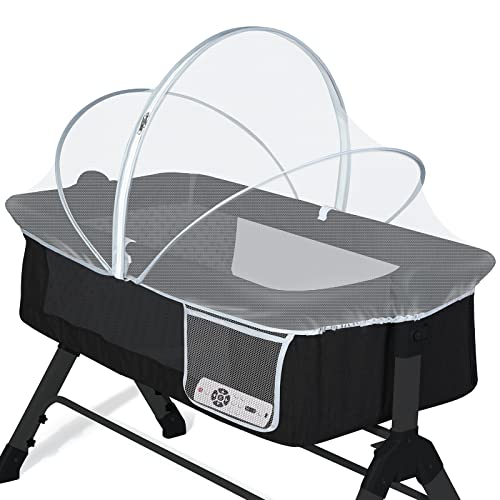 Orzbow Rede mosquiteira universal berço para bebé, respirável rede anti-mosquitos bebé com fecho de correr para berço de colecho, estável mosquiteira berço de viagem com malha densa, bloquear gatos e